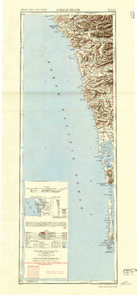 Copalis Beach 1943 topographic map preview