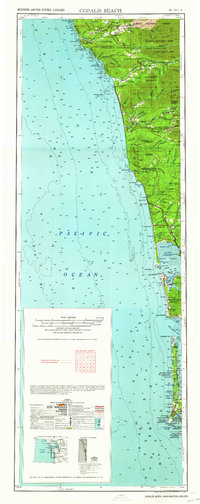 Copalis Beach 1963 topographic map thumbnail