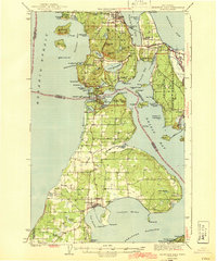 Deception Pass 1943 topographic map preview