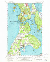 Deception Pass 1951 topographic map preview