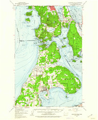 Deception Pass 1951 topographic map preview