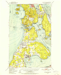 Deception Pass 1951 topographic map preview
