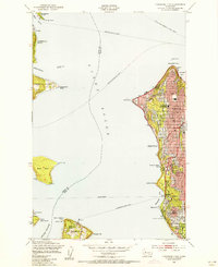 Duwamish Head 1949 topographic map thumbnail