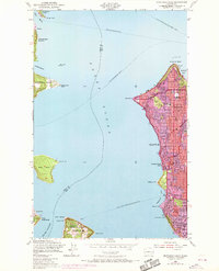 Duwamish Head 1949 topographic map thumbnail