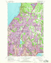 Edmonds East 1953 topographic map thumbnail