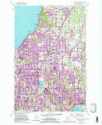 Edmonds East 1953 topographic map thumbnail