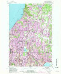 Edmonds East 1953 topographic map thumbnail