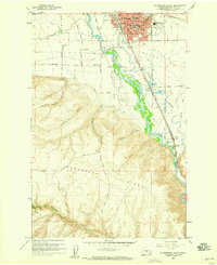 Ellensburg South 1958 topographic map thumbnail