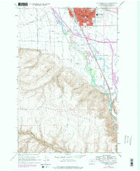 Ellensburg South 1958 topographic map thumbnail
