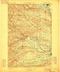 Ellensburg 1901 topographic map thumbnail