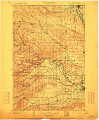 Ellensburg 1901 topographic map thumbnail