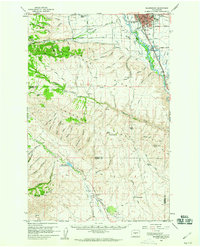 Ellensburg 1958 topographic map thumbnail