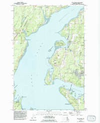 Fox Island 1953 topographic map preview