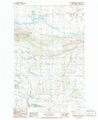 Frenchman Hills Lake 1986 topographic map thumbnail