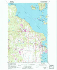 Friday Harbor 1954 topographic map thumbnail