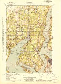 Gig Harbor 1943 topographic map thumbnail