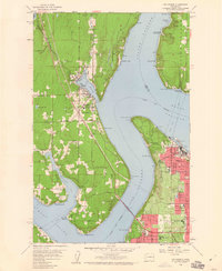 Gig Harbor 1959 topographic map thumbnail