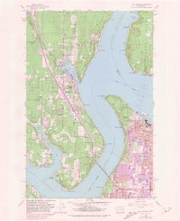 Gig Harbor 1959 topographic map thumbnail