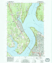 Gig Harbor 1959 topographic map thumbnail