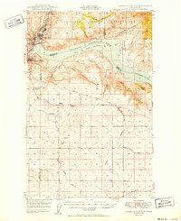 Grand Coulee Dam 1950 topographic map thumbnail