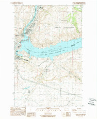 Grand Coulee Dam 1989 topographic map thumbnail