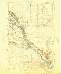 Hanford 1924 topographic map preview
