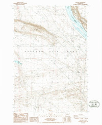 Hanford 1986 topographic map thumbnail