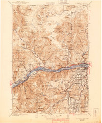 Hood River 1929 topographic map thumbnail
