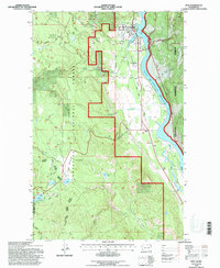 Ione 1992 topographic map thumbnail