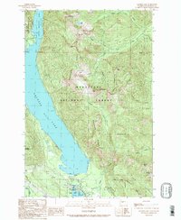 Kachess Lake 1989 topographic map thumbnail