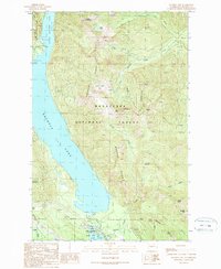 Kachess Lake 1989 topographic map thumbnail