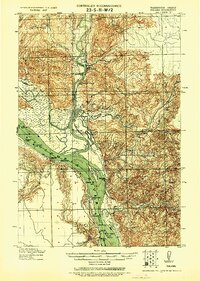Kalama 1921 topographic map thumbnail