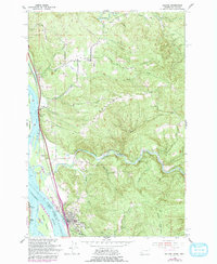 Kalama 1953 topographic map thumbnail