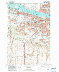 Kennewick 1992 topographic map thumbnail
