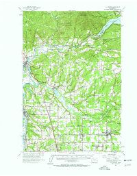 La Center 1954 topographic map thumbnail