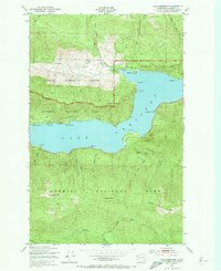 Lake Crescent 1950 topographic map thumbnail