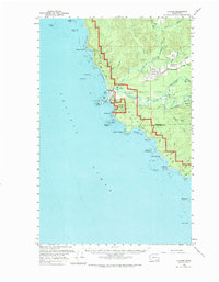 La Push 1956 topographic map preview