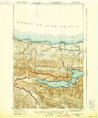 Lake Crescent 1922 topographic map thumbnail
