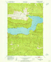 Lake Crescent 1950 topographic map thumbnail