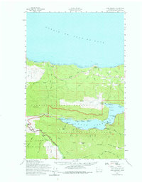 Lake Crescent 1950 topographic map thumbnail