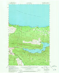 Lake Crescent 1950 topographic map thumbnail