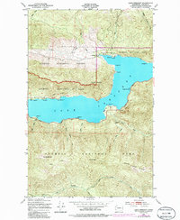 Lake Crescent 1950 topographic map thumbnail