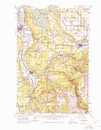 Lake Tapps 1942 topographic map thumbnail