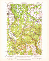 Lake Tapps 1942 topographic map thumbnail