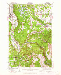 Lake Tapps 1942 topographic map thumbnail