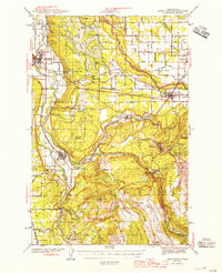 Lake Tapps 1944 topographic map thumbnail
