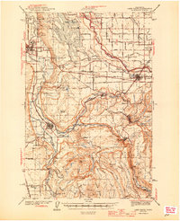 Lake Tapps 1944 topographic map thumbnail
