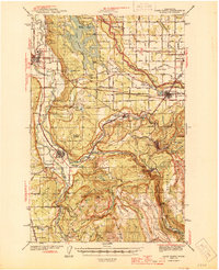 Lake Tapps 1944 topographic map thumbnail