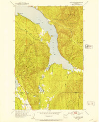 Lake Whatcom 1952 topographic map thumbnail