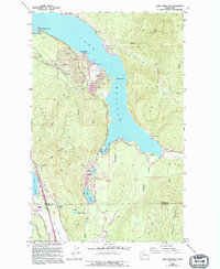 Lake Whatcom 1952 topographic map thumbnail